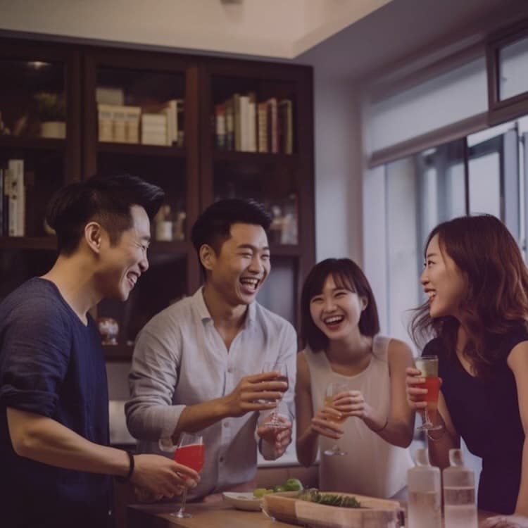 A group of four people talking, representing Predictive Audiences